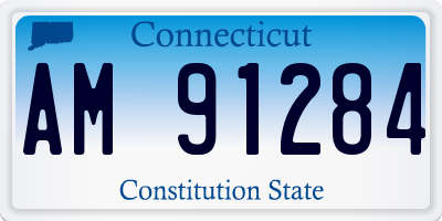 CT license plate AM91284