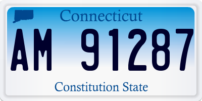 CT license plate AM91287