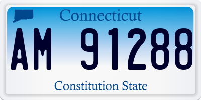 CT license plate AM91288