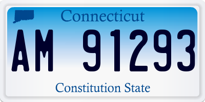 CT license plate AM91293