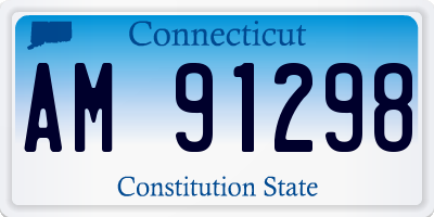 CT license plate AM91298