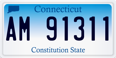 CT license plate AM91311