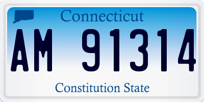 CT license plate AM91314