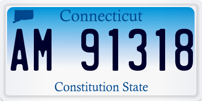CT license plate AM91318