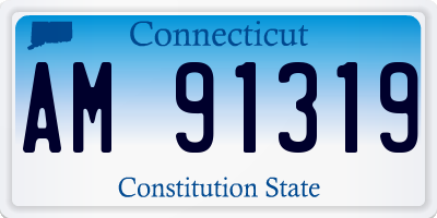 CT license plate AM91319