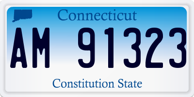 CT license plate AM91323