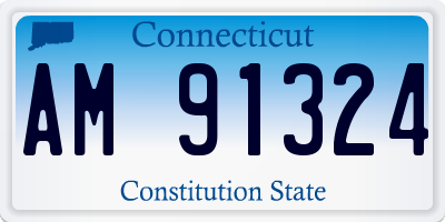 CT license plate AM91324