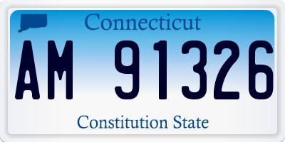 CT license plate AM91326