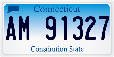 CT license plate AM91327