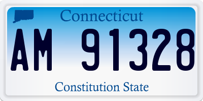 CT license plate AM91328