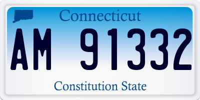 CT license plate AM91332