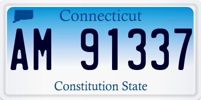 CT license plate AM91337