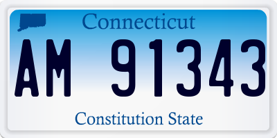 CT license plate AM91343
