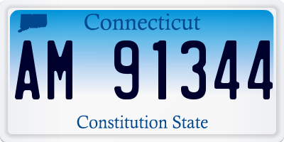 CT license plate AM91344