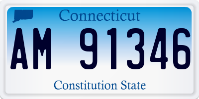 CT license plate AM91346