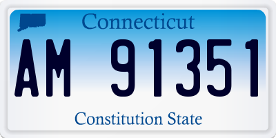 CT license plate AM91351