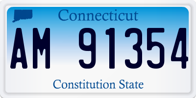 CT license plate AM91354