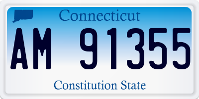 CT license plate AM91355