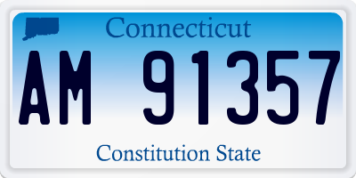 CT license plate AM91357