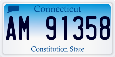 CT license plate AM91358