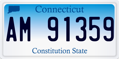 CT license plate AM91359