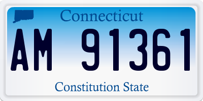 CT license plate AM91361