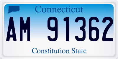 CT license plate AM91362