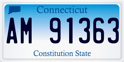 CT license plate AM91363