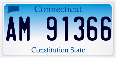CT license plate AM91366