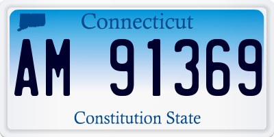 CT license plate AM91369