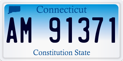 CT license plate AM91371