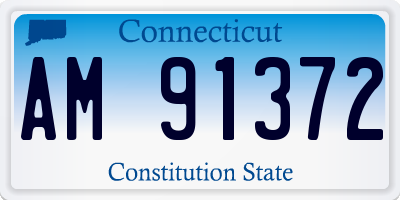 CT license plate AM91372