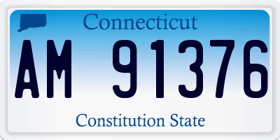 CT license plate AM91376