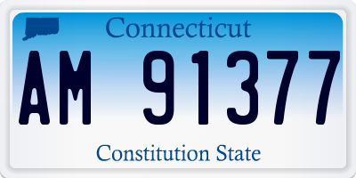 CT license plate AM91377