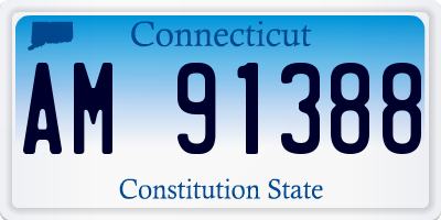 CT license plate AM91388