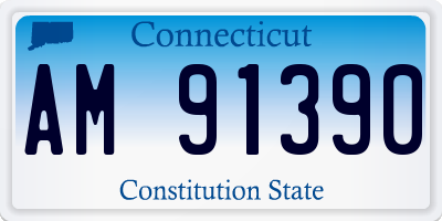 CT license plate AM91390