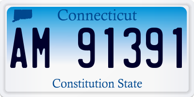 CT license plate AM91391