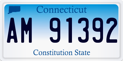 CT license plate AM91392