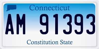 CT license plate AM91393