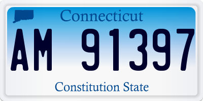 CT license plate AM91397