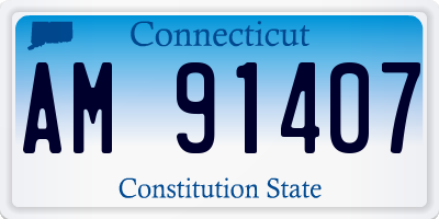 CT license plate AM91407