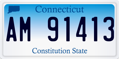CT license plate AM91413