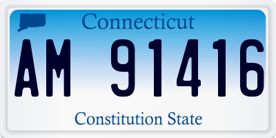 CT license plate AM91416