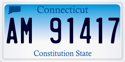 CT license plate AM91417
