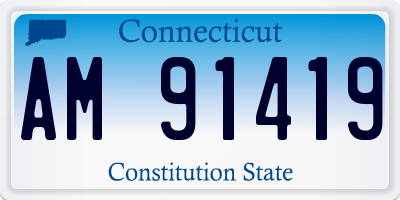 CT license plate AM91419