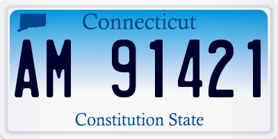 CT license plate AM91421