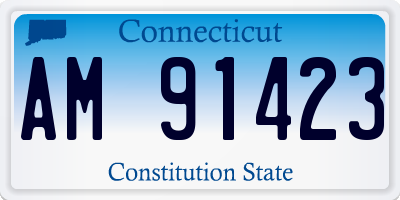 CT license plate AM91423