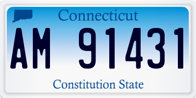 CT license plate AM91431