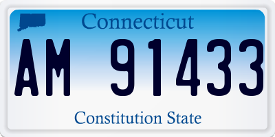 CT license plate AM91433
