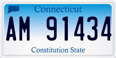 CT license plate AM91434